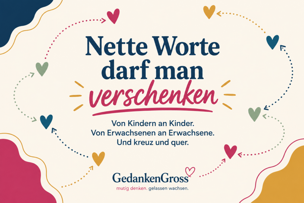 Nette Worte darf man verschenken