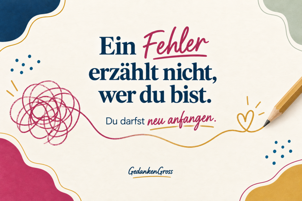 Ein Fehler erzählt nicht, wer Du bist.